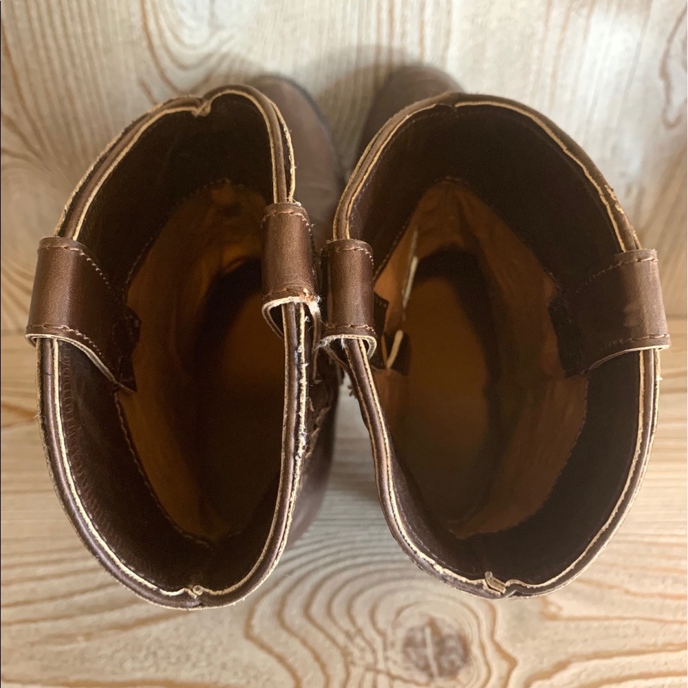 FRYE Girl’s Carson Firebird Brown Cowgirl Boots - Picture 8 of 13